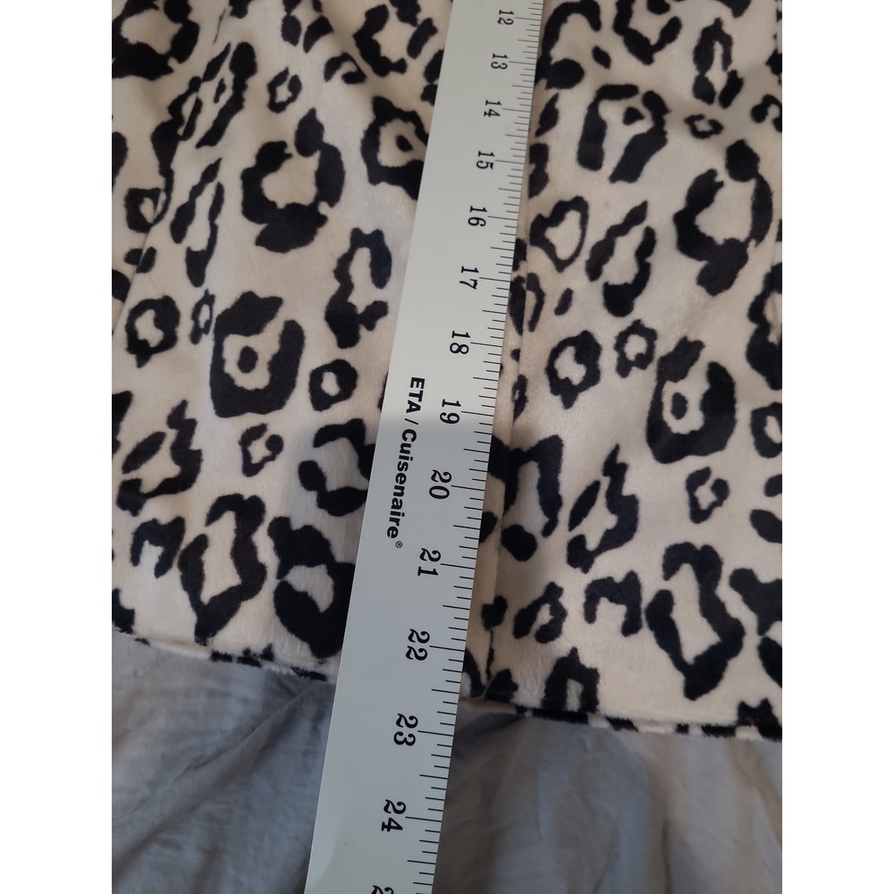 Chico's Snow Leopard Print swing jacket cream blk career office Women SZ M/8 - Picture 11 of 12